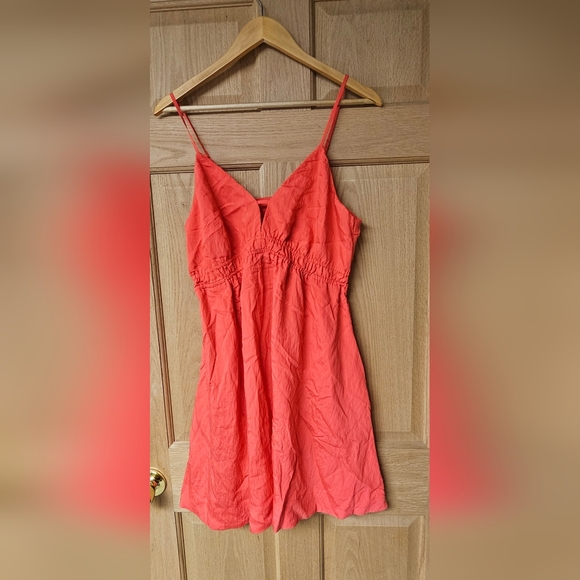 A New Day Medium Spaghetti Strap Coral Colored Dress - Picture 1 of 11